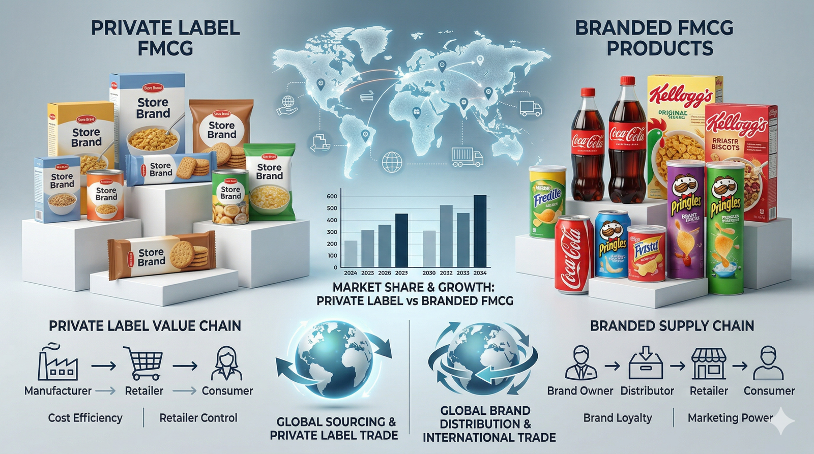Private Label vs Branded FMCG What Importers Should Choose